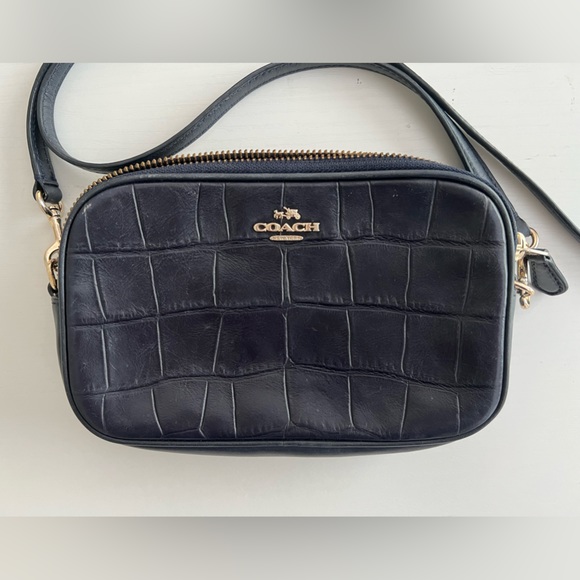 Coach - Navy - Crossbody Bag - Double Pocket - Leather - Picture 3 of 11